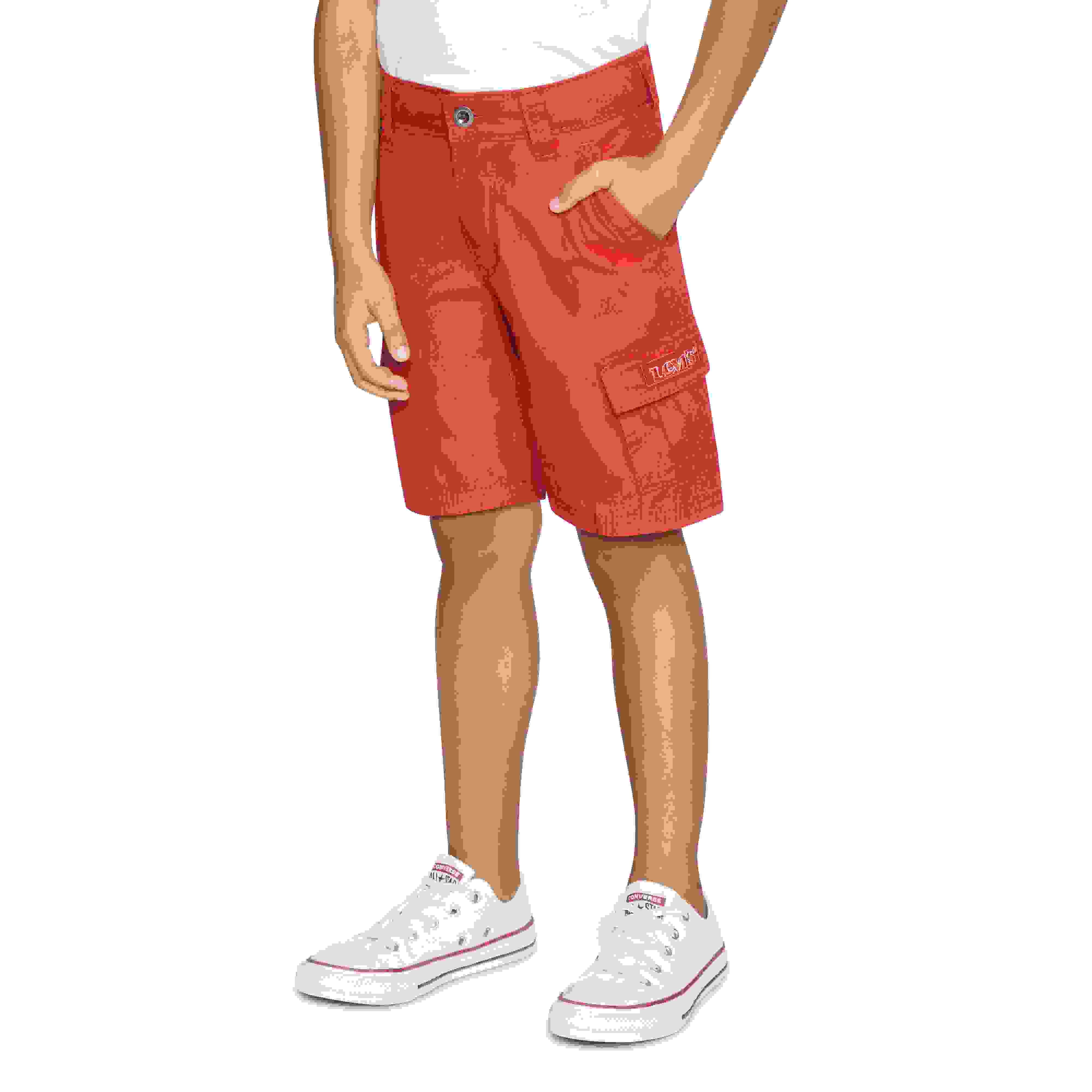 Levi's Red Tab Relaxed Little Boys' Red Cargo Shorts